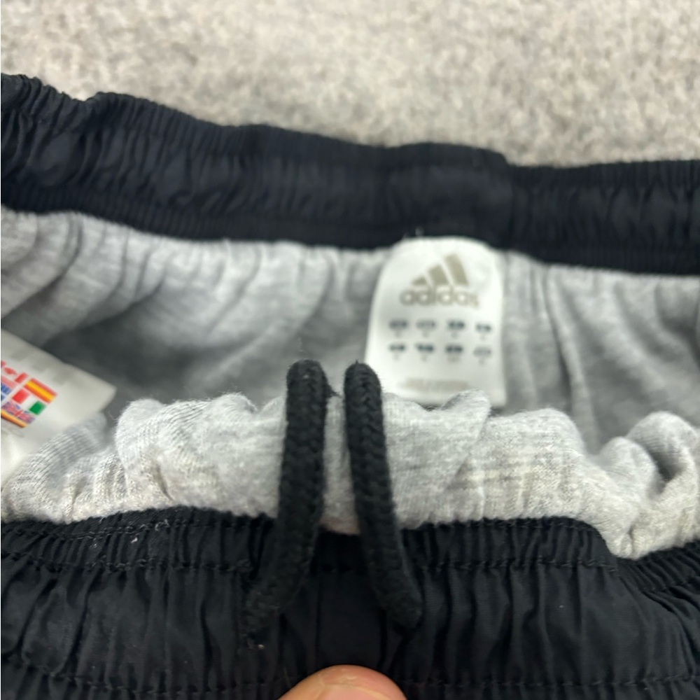 Y2k black with blue stripe lined‎ adidas track pants - Picture 8 of 10